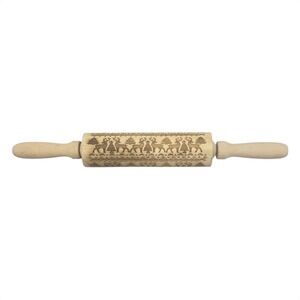 New Christmas‎ Embossing Rolling Pin Engraved Elk Deer Baking Cookie Cake 13"